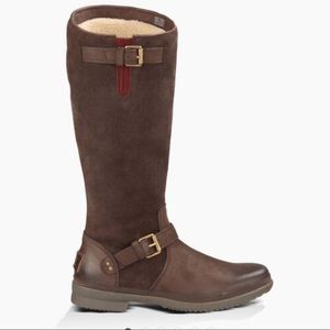 NWOT UGG Thomsen Suede and Waterproof Full-Grain Leather Rainboot Size 6